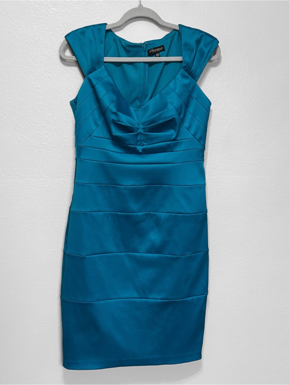 Teal Cocktail Dress Signature by Sangria Size 10